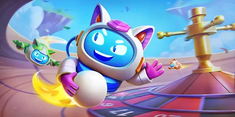 RoboCat Casino live ρουλέτα με robot cat mascot